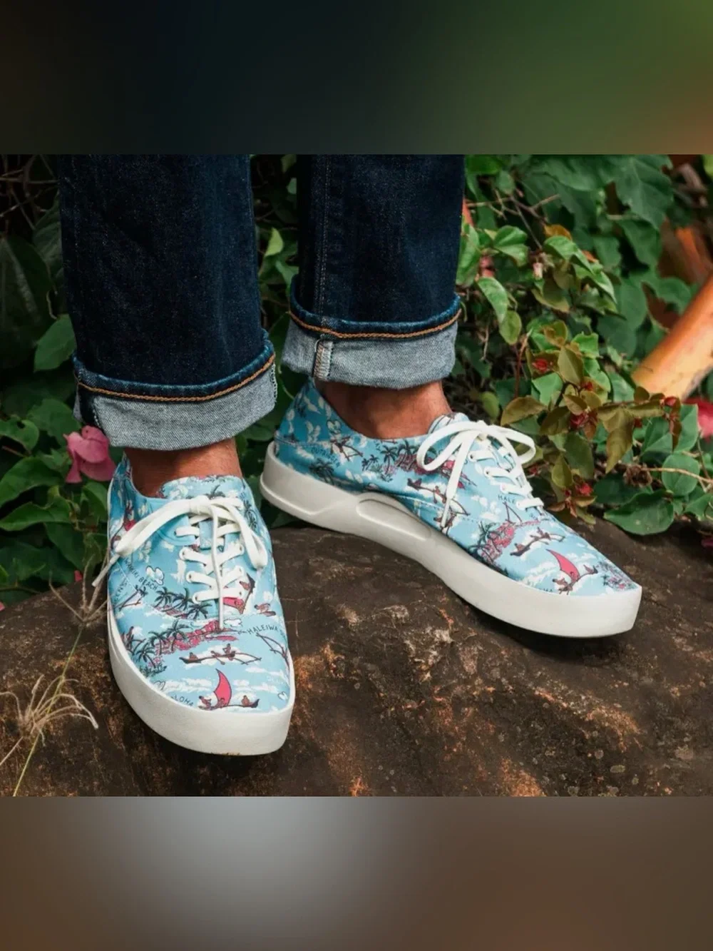 Kahala x OluKai Tradewinds Sneakers, Ocean Spray/Pa'i, NWT, Men’s Size 11.5/44.5